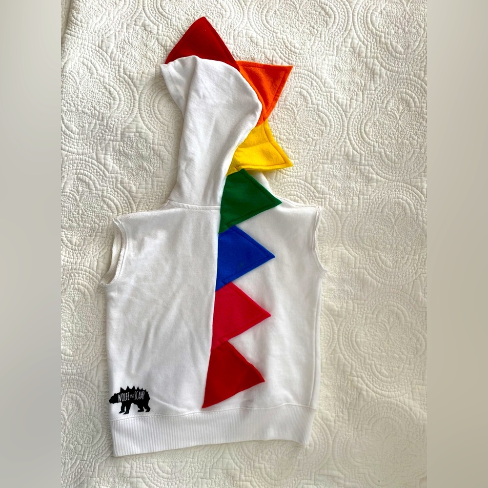 Wolfe and Scamp Rainbow Dino hoodie 18m